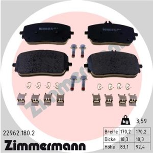 Klocki hamulcowe ZIMMERMANN 22962.180.2 0004203702 MERCEDES V167 GLE 18- przód