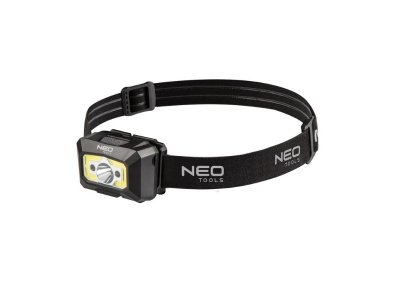 Latarka czoł.aku USB 250 LM NEO Tools 99-073 HEADLIGHT COB LED+CZUJNIK RUCHU