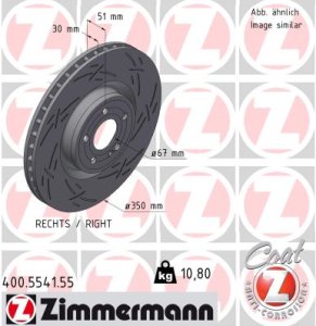 Tarcza hamulcowa ZIMMERMANN 400.5541.55 2474210812 MERCEDES W177 A-KLASA 18- PP