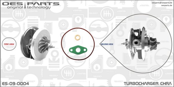 Wkład turbosprężarki CHRA OES PARTS ES-09-0004 454183 