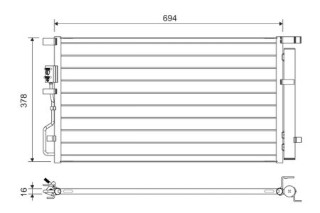 Chłodnica klimatyzacji VALEO 822614 97606D7500 HYUNDAI