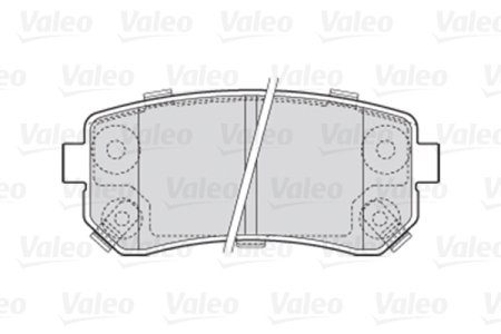 Klocki hamulcowe VALEO 301867 583021GA00 HYUNDAI ACCENT 05- tył