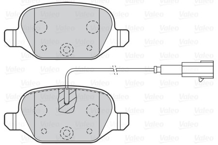 Klocki hamulcowe VALEO 302141 77365754 FIAT 500 ABARTH 08- tył