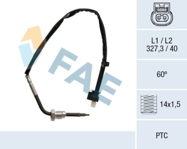 Czujnik temperatury spalin FAE 68027 0081532228 MERCEDES
