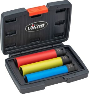 Zestaw długich nasadek do alufelg VIGOR V5933/3 NASADKI DO FELG 