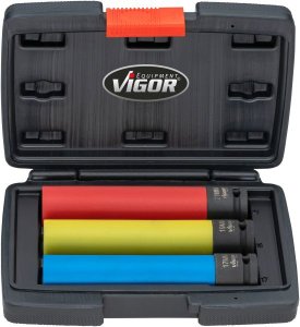 Zestaw długich nasadek do alufelg VIGOR V5933/3 NASADKI DO FELG 