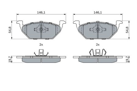 Klocki hamulcowe BOSCH 0986494925 6C0698151A VW POLO VI 17-21 przód
