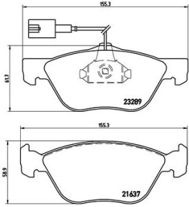 Klocki hamulcowe BREMBO P23077X 21636.19.3 FIAT MAREA 2,0 20V 96- z czuj.