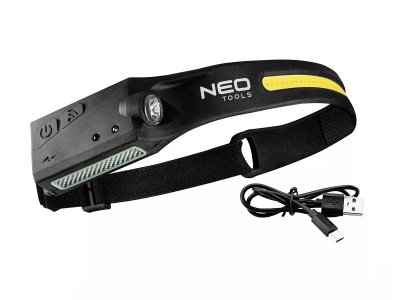 Latarka czołowa LED BELT 2 W 1 NEO Tools 99-097 HEADLIGHT 