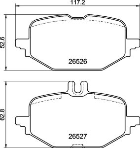 Klocki hamulcowe BREMBO P50172 0004201104 MERCEDES W206 C-KLASA 21- tył
