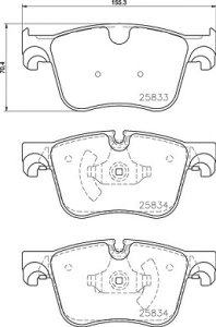 Klocki hamulcowe BREMBO P61127X 1609898580 CITROEN C4 PICASSO II 13- przód