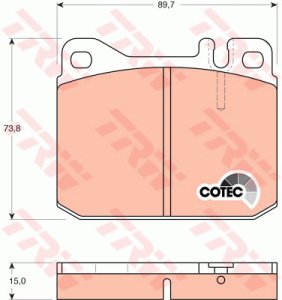 Klocki hamulcowe TRW GDB242 20392150