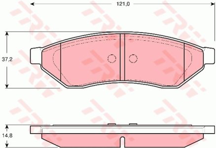 Klocki hamulcowe TRW GDB3346 96496763