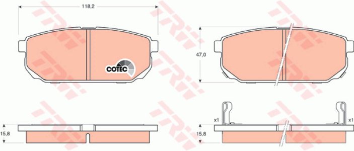 Klocki hamulcowe TRW GDB3344 23931150