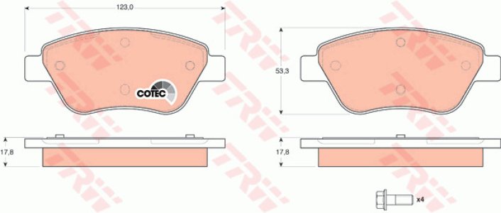 Klocki hamulcowe TRW GDB1579 77362179