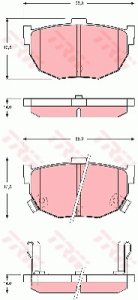 Klocki hamulcowe TRW GDB3368 583022FA10