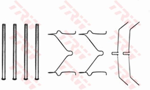 Zestaw montażowy klocków hamulcowych TRW PFK208 441050000