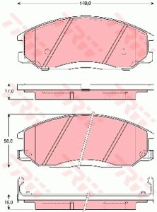 Klocki hamulcowe TRW GDB3257 23569170