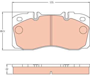 Klocki hamulcowe TRW GDB5068 29122220