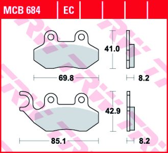 Klocki hamulcowe TRW MCB684 