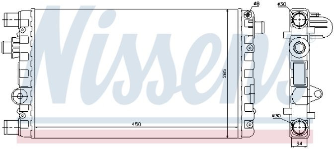Chłodnica silnika NISSENS 61785 46558704