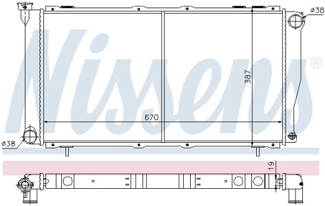 Chłodnica silnika NISSENS 64112 45111FC031