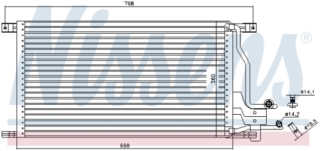 Chłodnica klimatyzacji NISSENS 94483 1055288