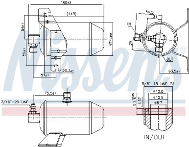 Osuszacz klimatyzacji NISSENS 95104 6455Q4