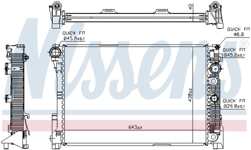 Chłodnica silnika NISSENS 67163 2045000703