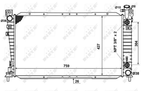 Chłodnica silnika NRF 50334 F58H8005CA