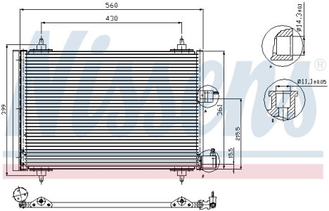 Chłodnica klimatyzacji z osuszaczem NISSENS 94542 6455AT