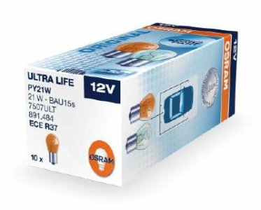 ŻARÓWKA PY21W 12V ULTRA LIFE OSRAM 7507ULT PY21W