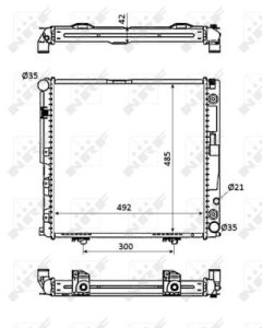 Chłodnica silnika NRF 53872 
