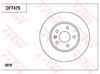 Tarcza hamulcowa TRW DF7475 569069