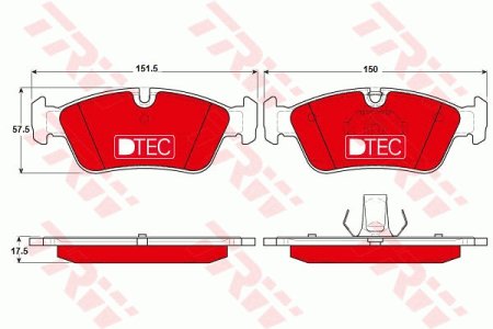 Klocki hamulcowe TRW GDB1348DTE 21925178 przód