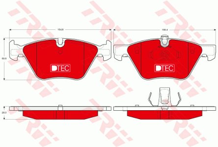 Klocki hamulcowe TRW GDB1559DTE 34116763617