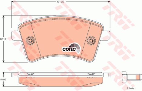 Klocki hamulcowe TRW GDB1785 7701209864