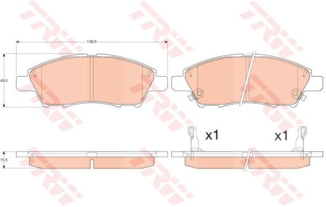 Klocki hamulcowe TRW GDB3613 D1060ED51AC107