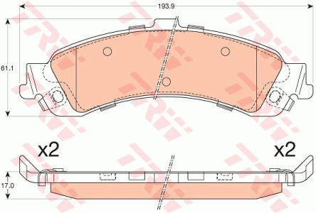 Klocki hamulcowe TRW GDB4454 18044202