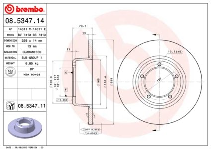 Tarcza hamulcowa BREMBO 08.5347.11 FRC7329