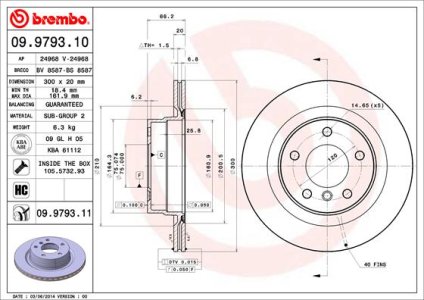 Tarcza hamulcowa BREMBO 09.9793.11 34216764651