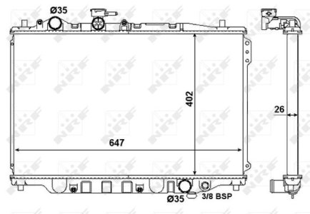 Chłodnica silnika NRF 506518 FE5A15200