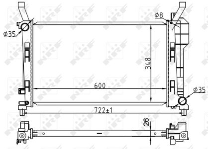 Chłodnica silnika NRF 53106 1695000303