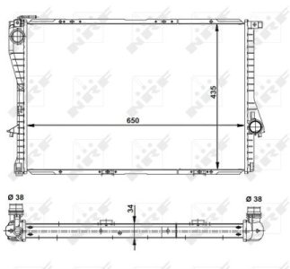 Chłodnica silnika NRF 55321 1436060
