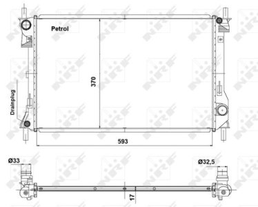 Chłodnica silnika NRF 56041 6N298005DA