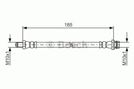Przewód hamulcowy giętki BOSCH 1987481564 