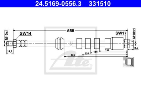 PRZEWÓD HAMULCOWY GIĘTKI BMW 5 E60  03-10 PRZÓD