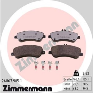 Klocki hamulcowe ZIMMERMANN 248679051 0054204820 MERCEDES X204 GLK-KLASA  08- przód