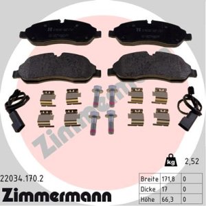 Klocki hamulcowe ZIMMERMANN 220341702 1840479 FORD TRANSIT  13- przód