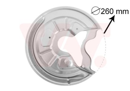 OSŁONA TARCZY HAMULCOWEJ VAN WEZEL 7622374 1K0615612AB VW